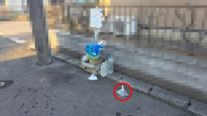 ゴミ捨て場に捨てた電池